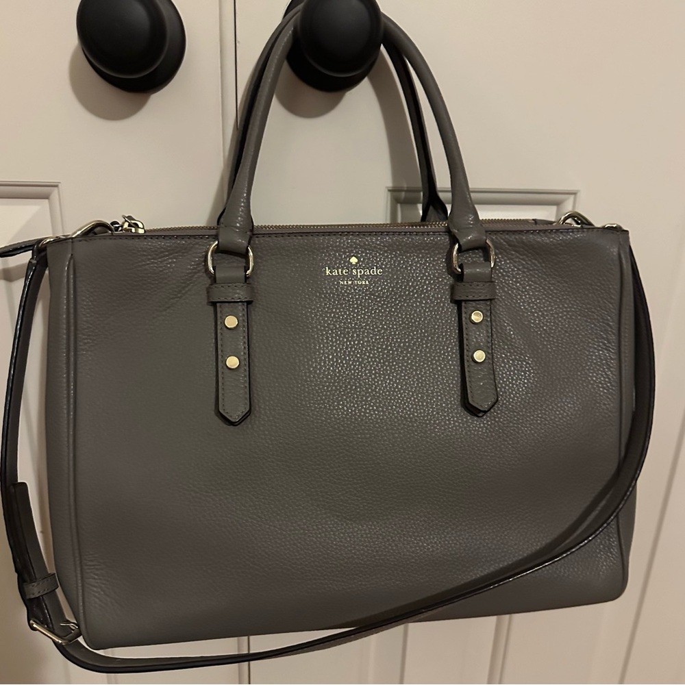Kate Spade Charcoal Leather Satchel